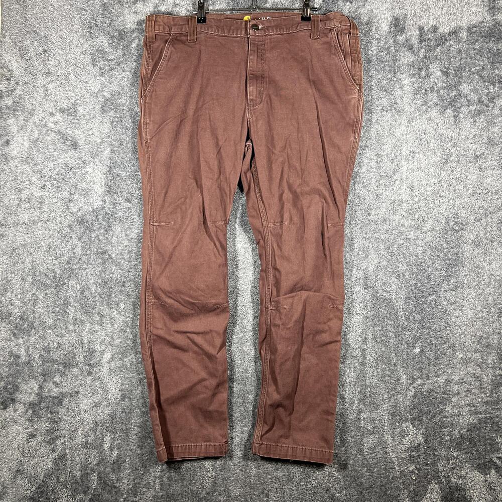 Carhartt Pants Mens 38x30 Brown Straight Fit Canvas Workwear Pockets